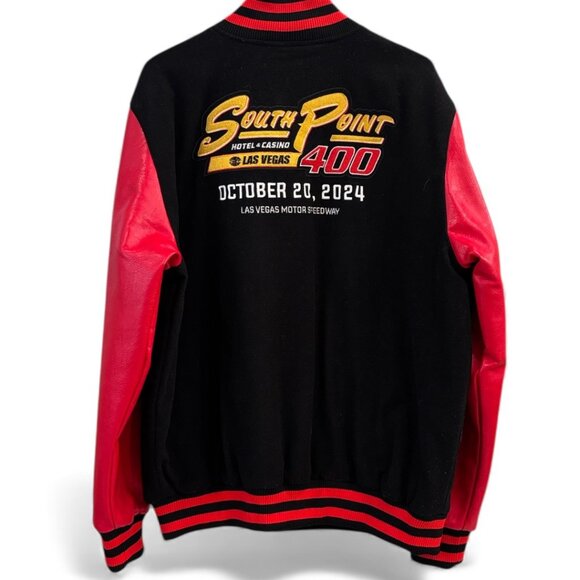 South Point 400 Las Vegas Motor Speedway Jacket XL Celebrity Blackjack Red Black - Picture 10 of 12